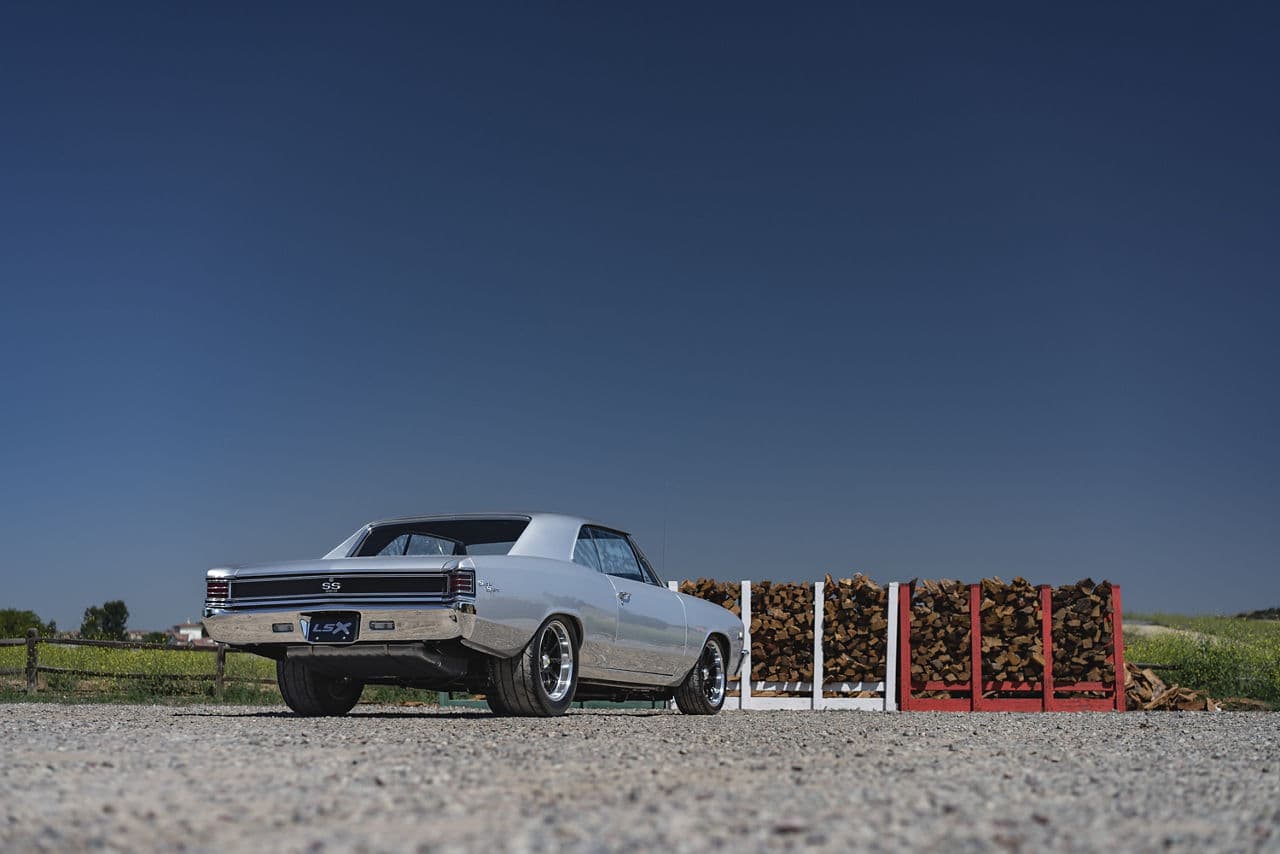 Interior of 1967 Chevrolet Chevelle with wheels