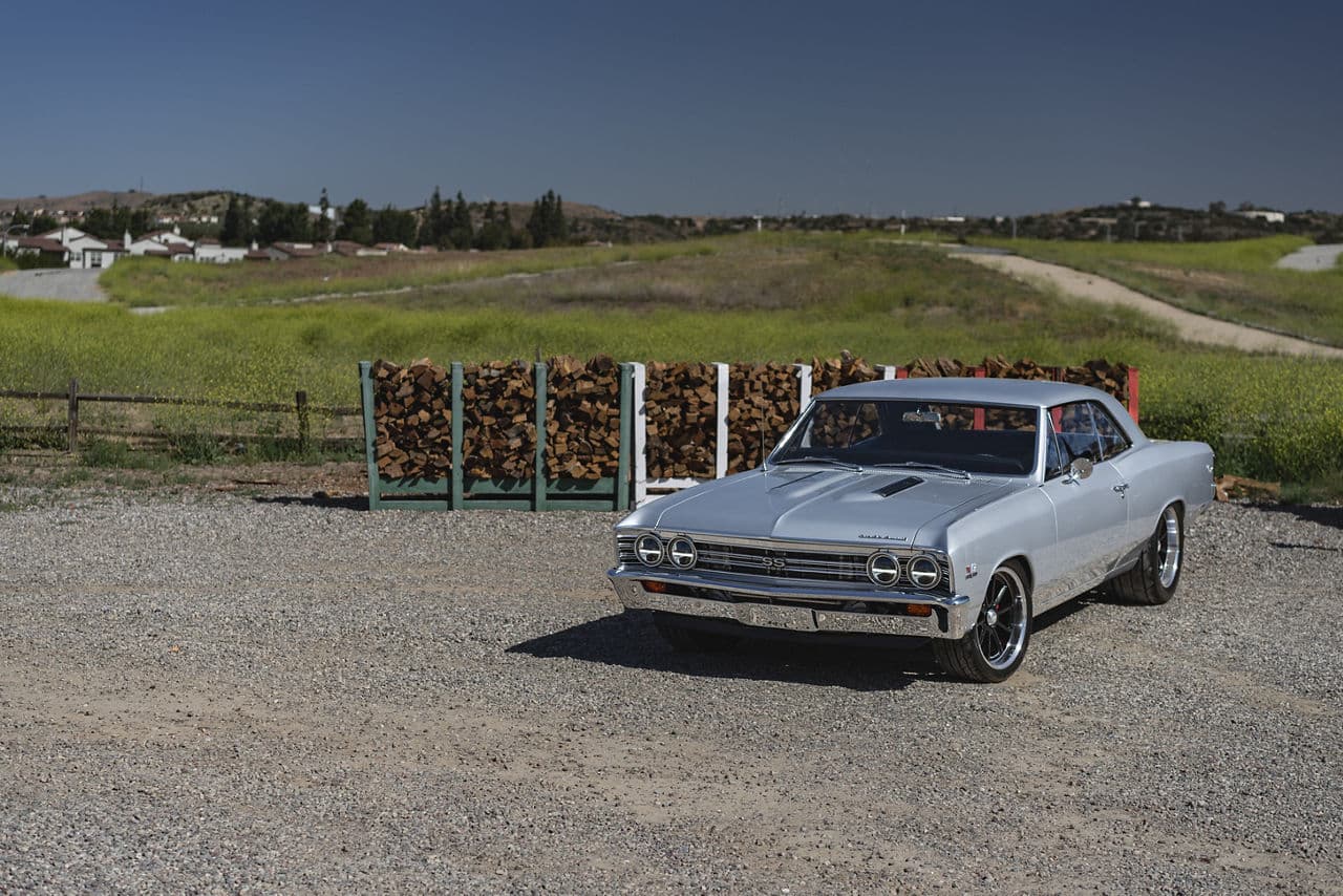 Detail view of 1967 Chevrolet Chevelle with wheels