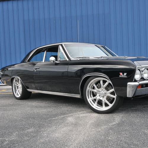 Detail view of 1967 Chevrolet Chevelle with wheels