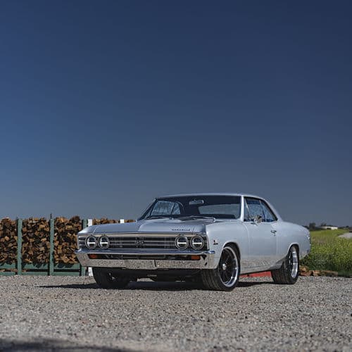 Side profile of 1967 Chevrolet Chevelle with wheels