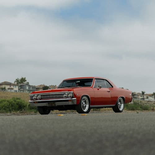 Interior of 1967 Chevrolet Chevelle with wheels