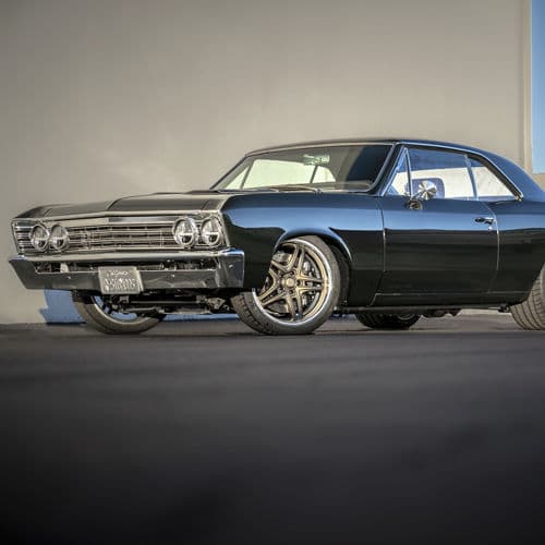 Detail view of 1967 Chevrolet Chevelle with wheels