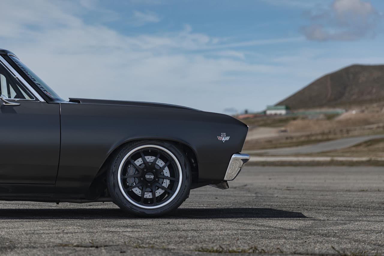 Interior of 1967 Chevrolet El Camino with wheels