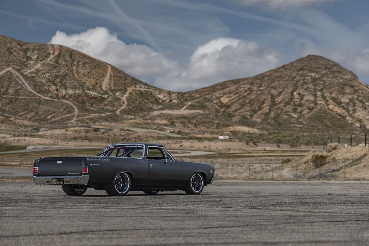 Detail view of 1967 Chevrolet El Camino with wheels