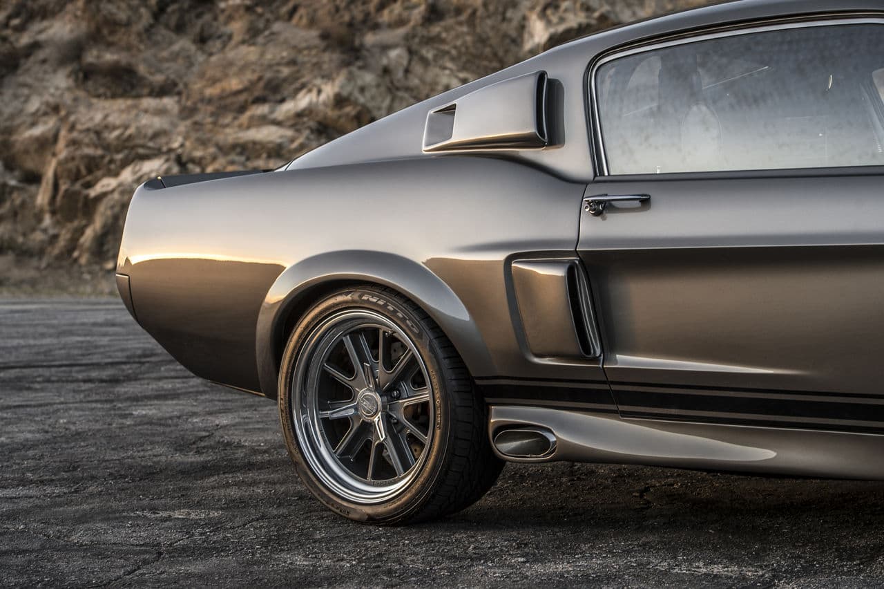 Rear view of 1967 Ford Mustang GT500 with wheels