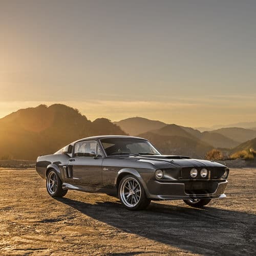 Interior of 1967 Ford Mustang GT500 with wheels