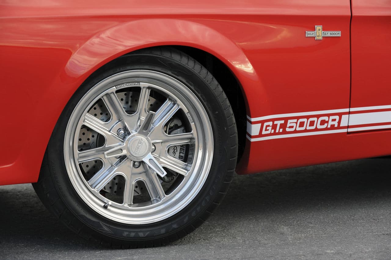 Rear view of 1967 Ford Mustang GT500 with wheels