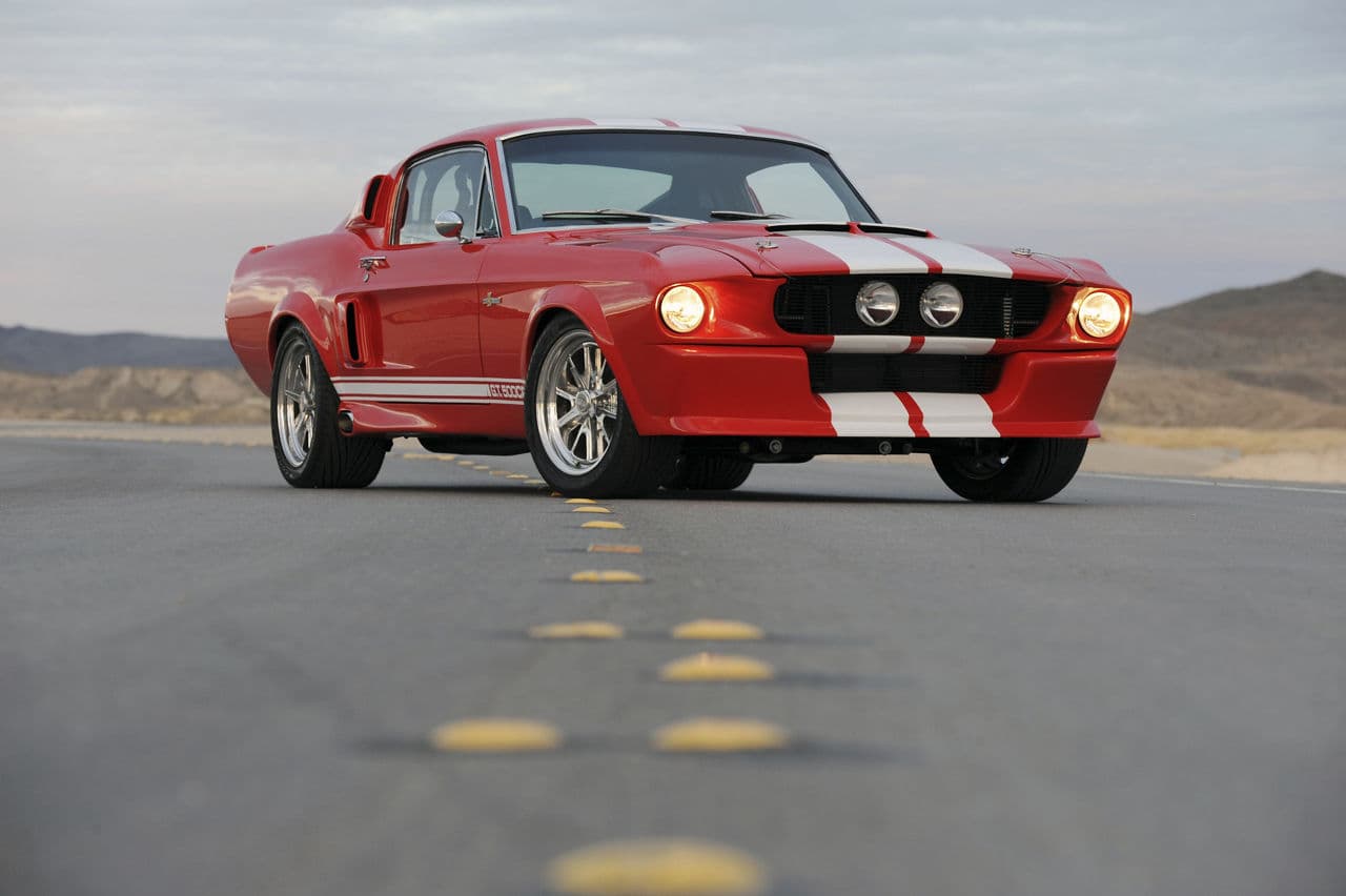 Interior of 1967 Ford Mustang GT500 with wheels