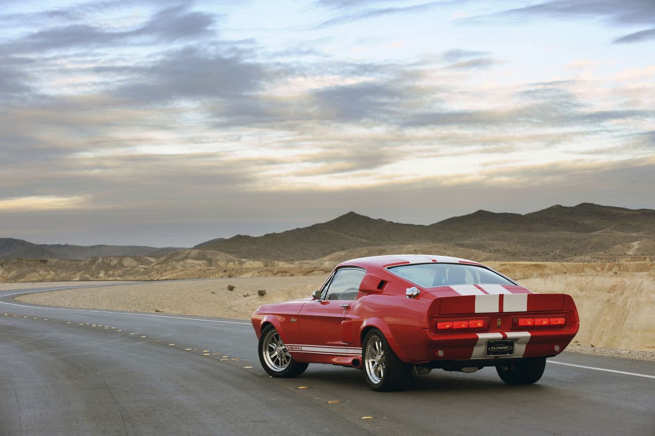 Detail view of 1967 Ford Mustang GT500 with wheels