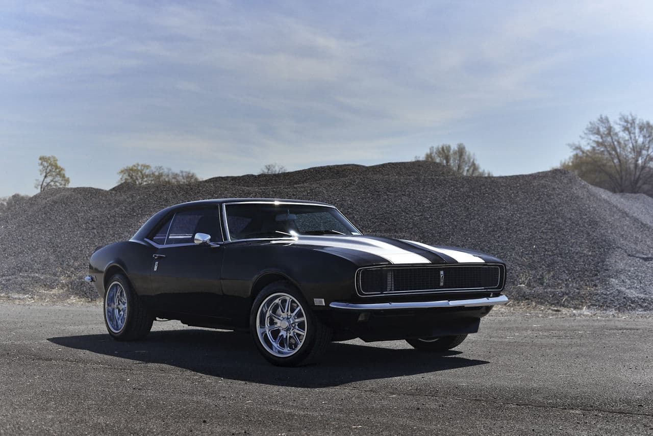 Interior of 1968 Chevrolet Camaro with wheels
