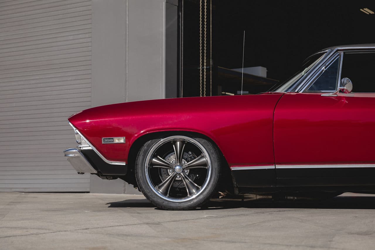 Side profile of 1968 Chevrolet Chevelle with wheels