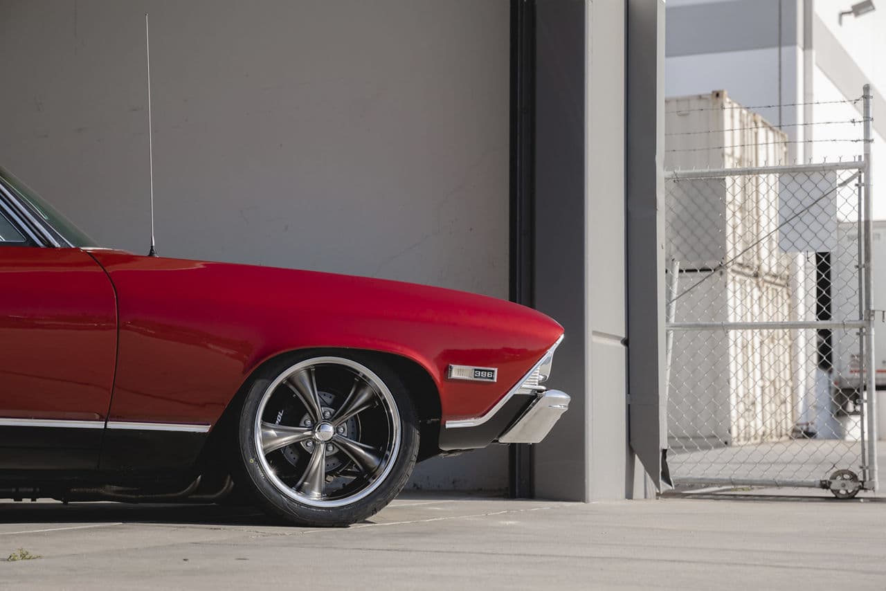 Rear view of 1968 Chevrolet Chevelle with wheels