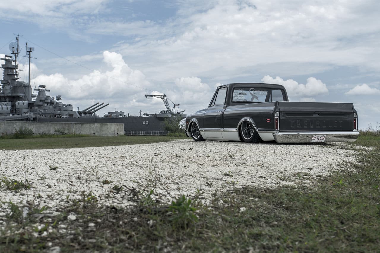 Interior of 1969 Chevrolet C10 with wheels