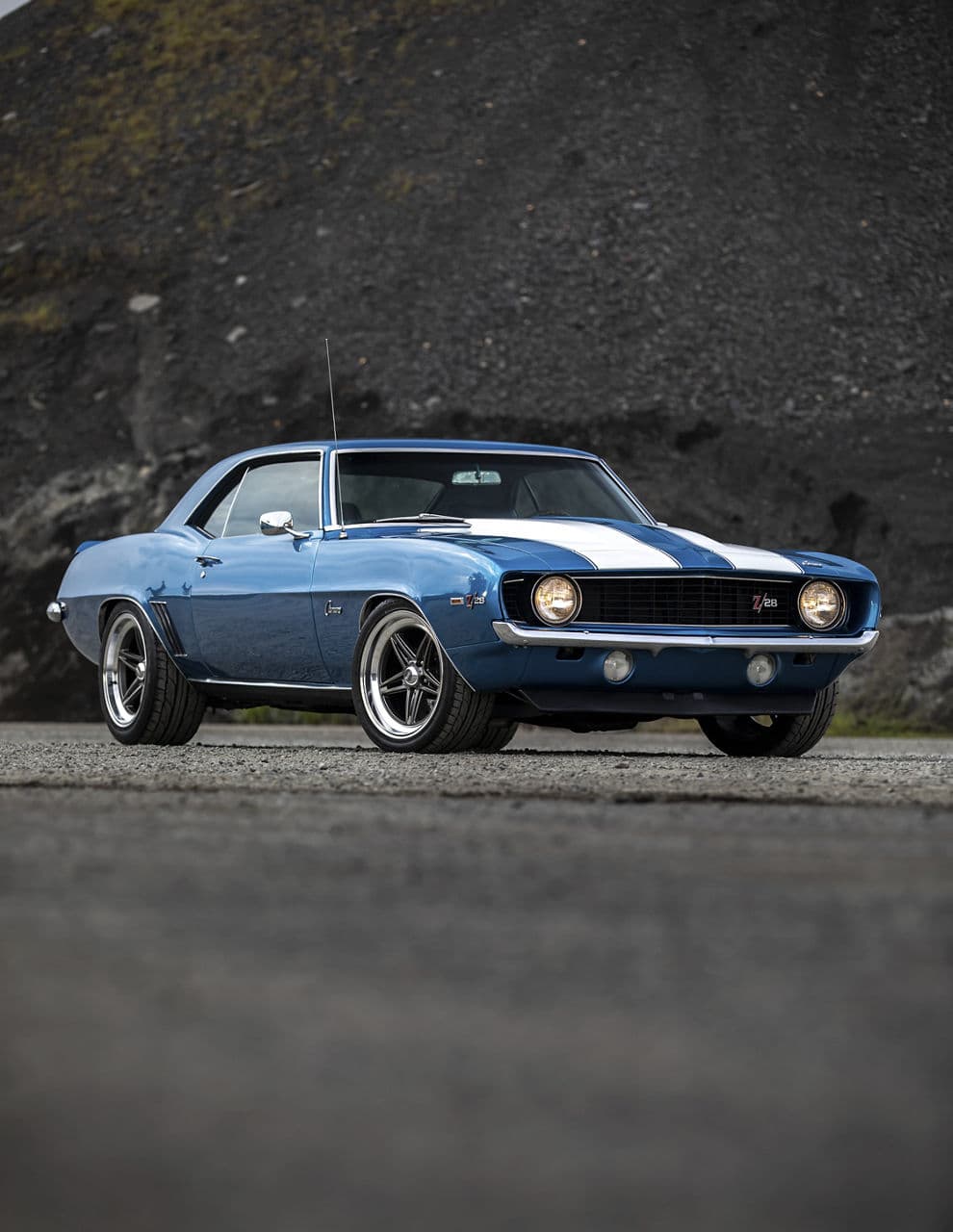 Interior of 1969 Chevrolet Camaro with wheels