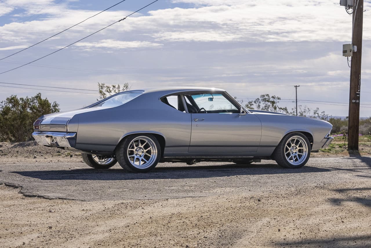 Side profile of 1969 Chevrolet Chevelle with wheels