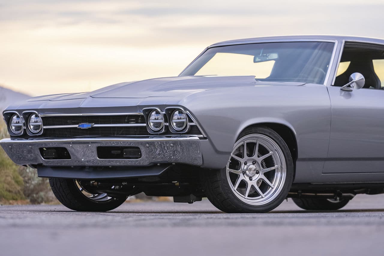 Rear view of 1969 Chevrolet Chevelle with wheels