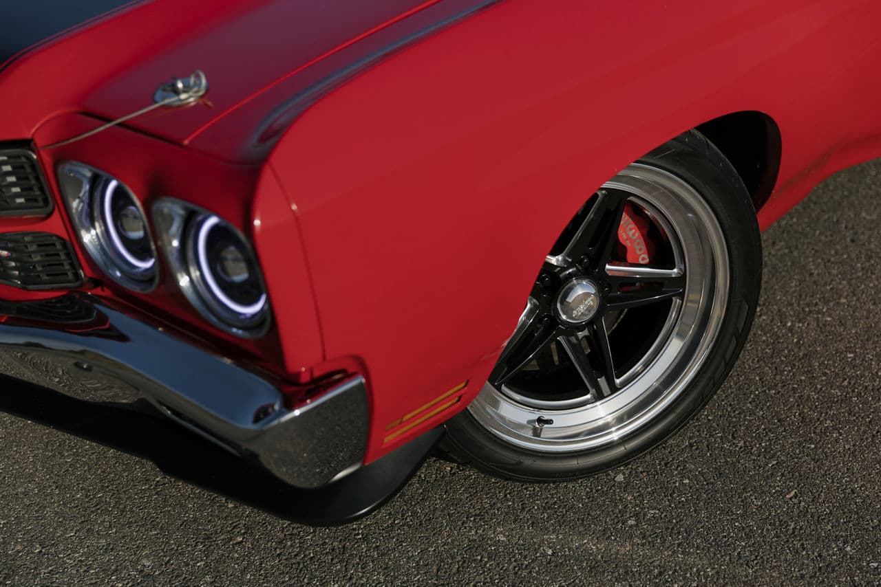 Rear view of 1970 Chevrolet Chevelle with wheels