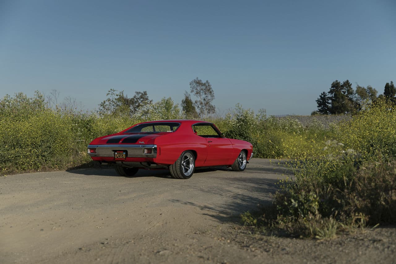 Interior of 1970 Chevrolet Chevelle with wheels