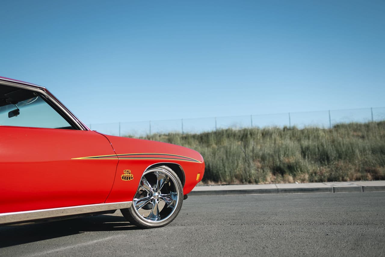 Interior of 1970 Pontiac GTO with wheels