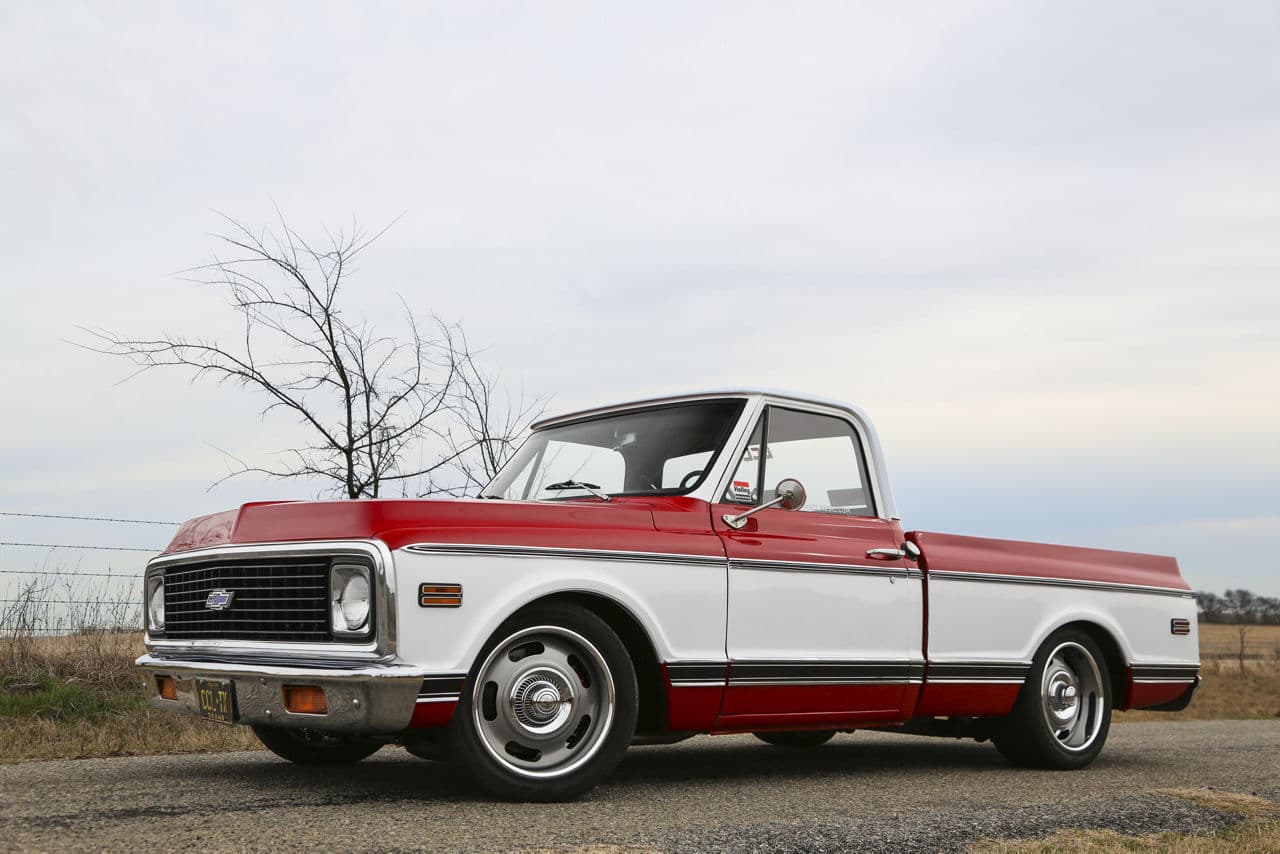 Front view of 1971 Chevrolet C10 with wheels