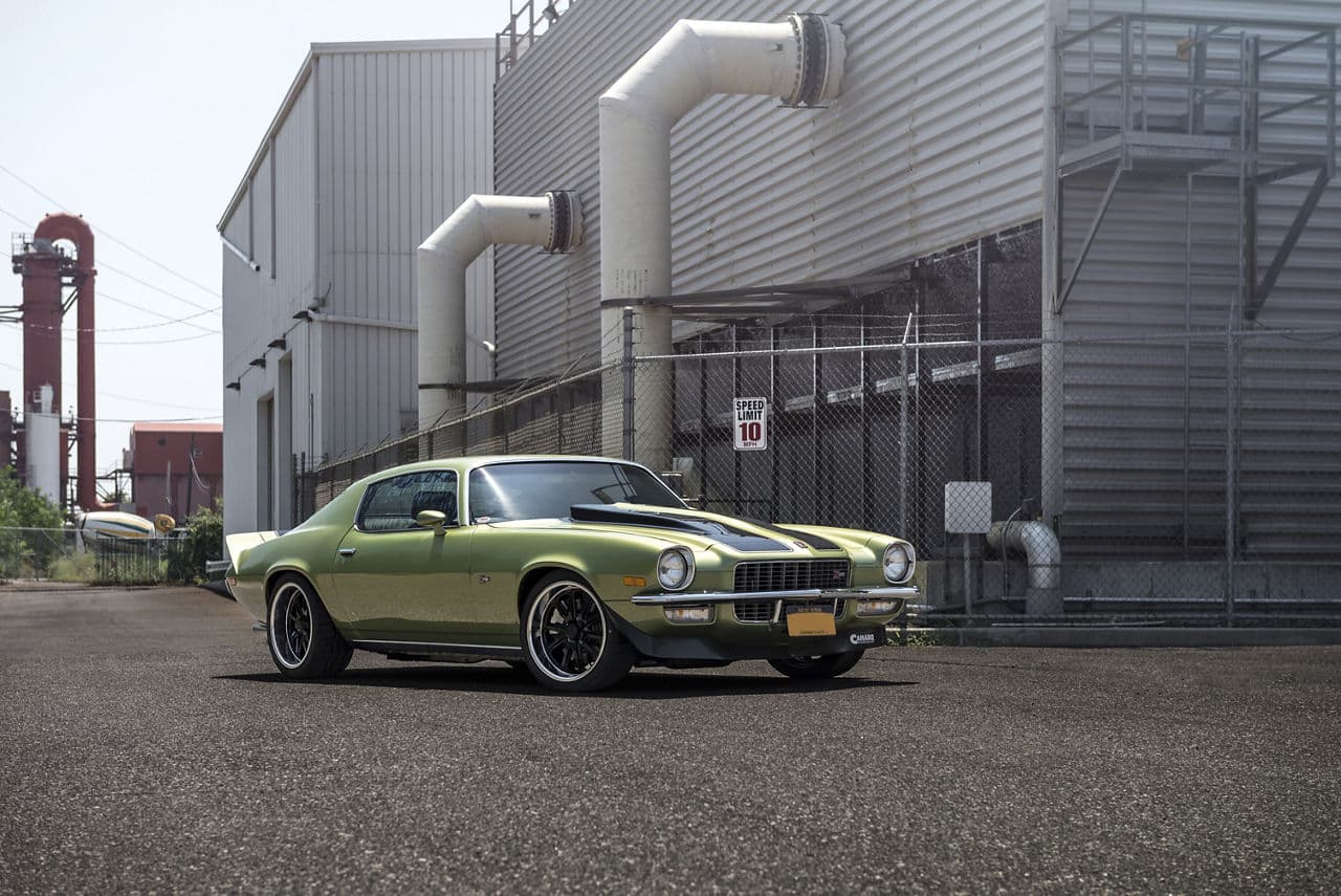 Front view of 1971 Chevrolet Camaro with wheels