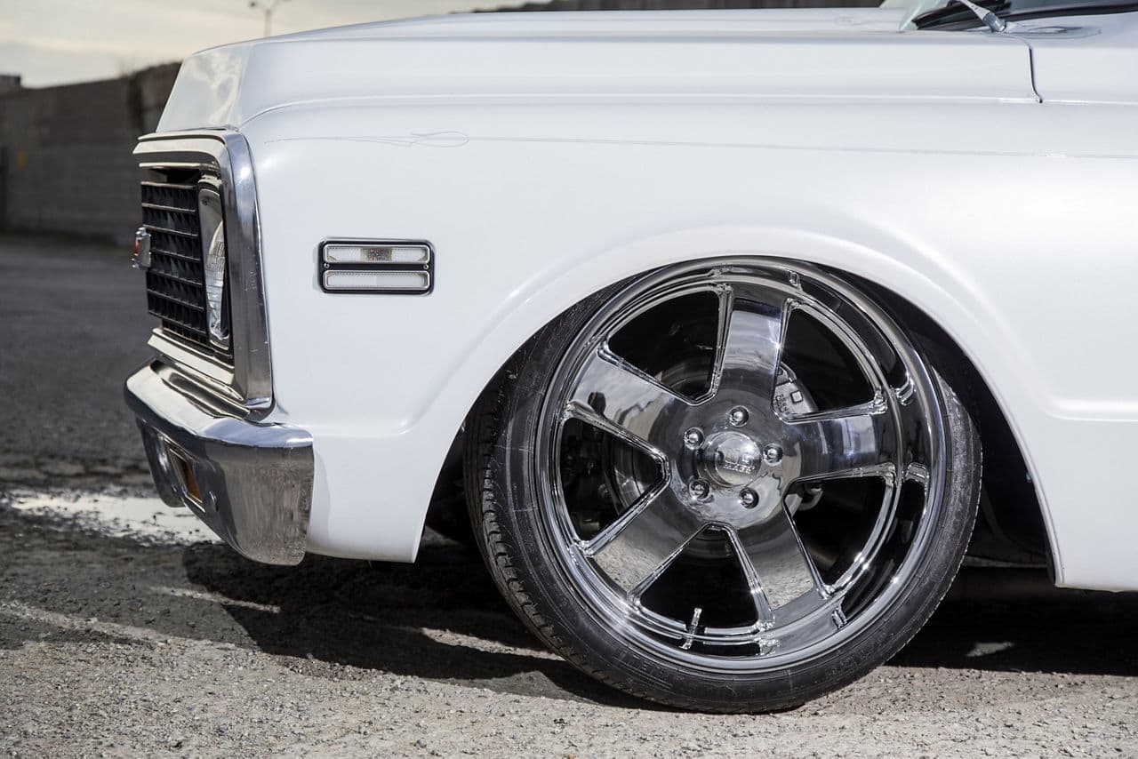 Rear view of 1972 Chevrolet Blazer with wheels