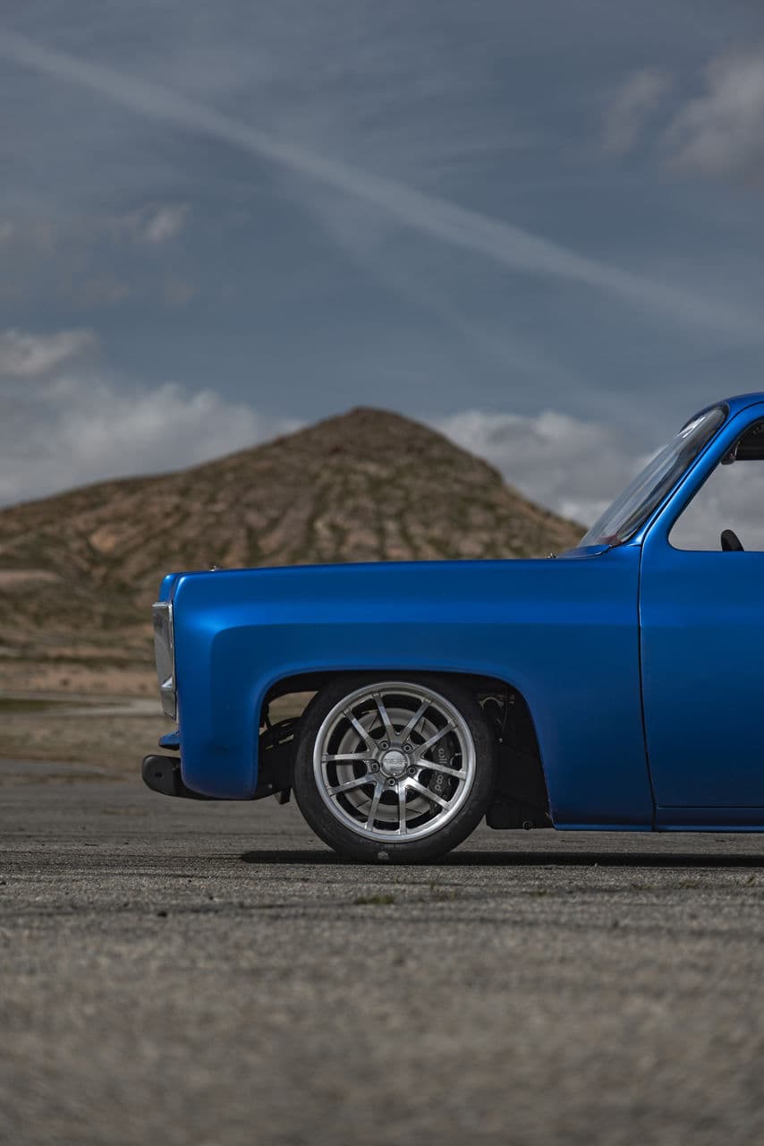 Interior of 1972 Chevrolet C10 with wheels