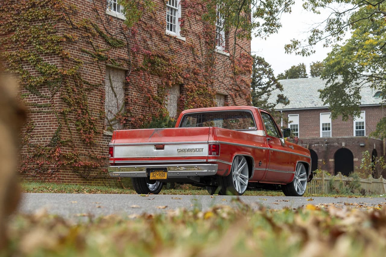 Front view of 1973 Chevrolet C10 with wheels