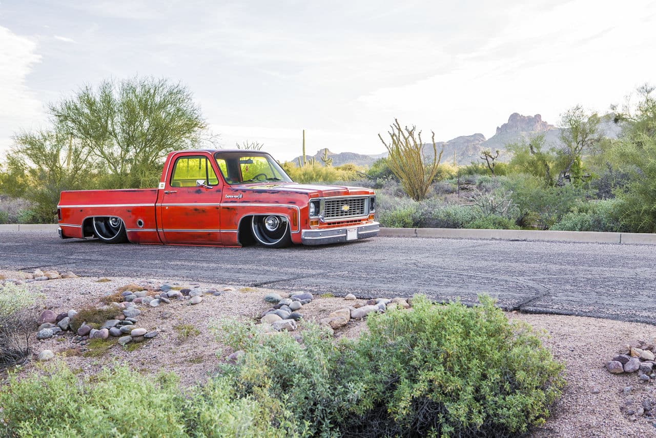 Front view of 1974 Chevrolet C10 with wheels