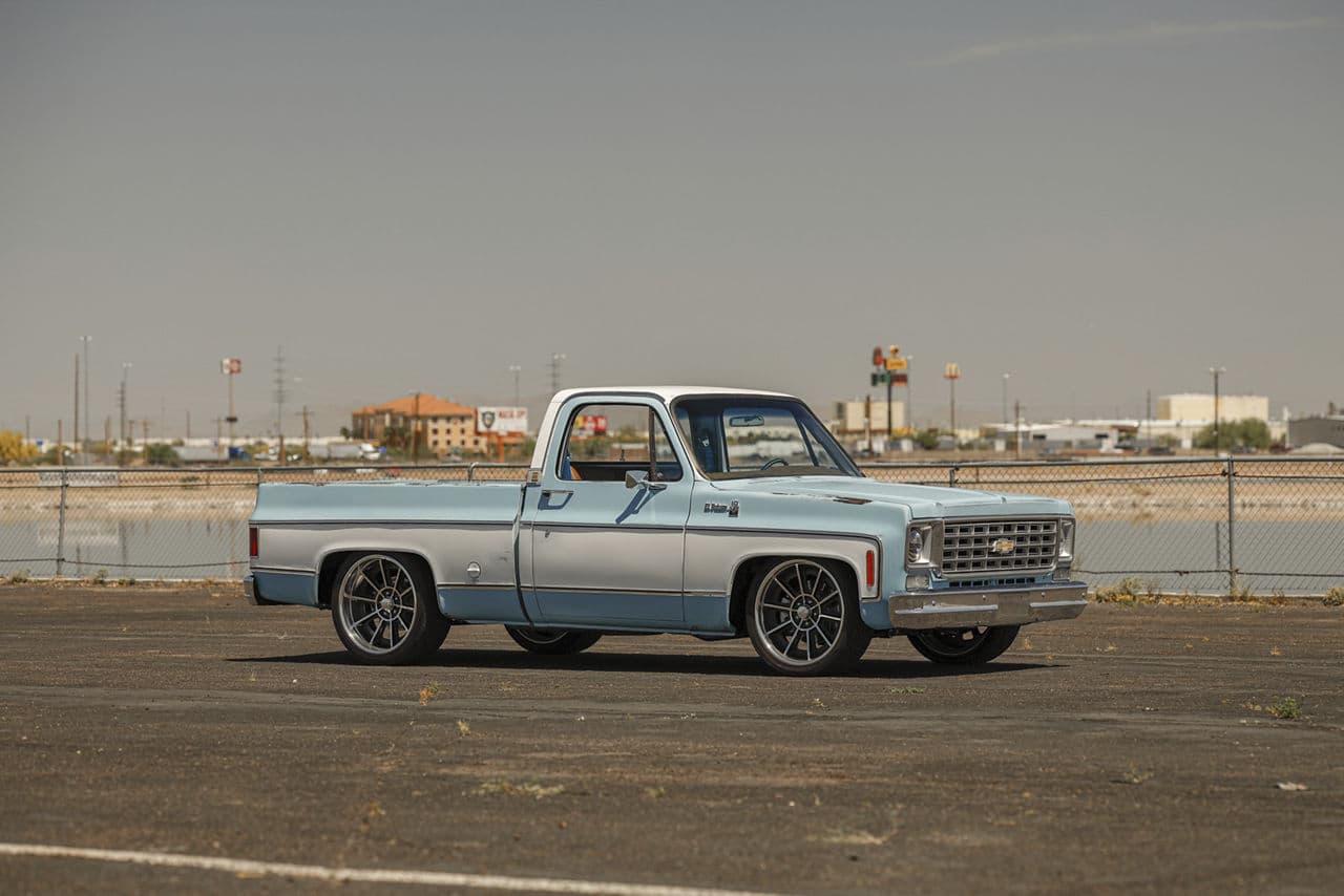 Front view of 1976 Chevrolet C10 with wheels