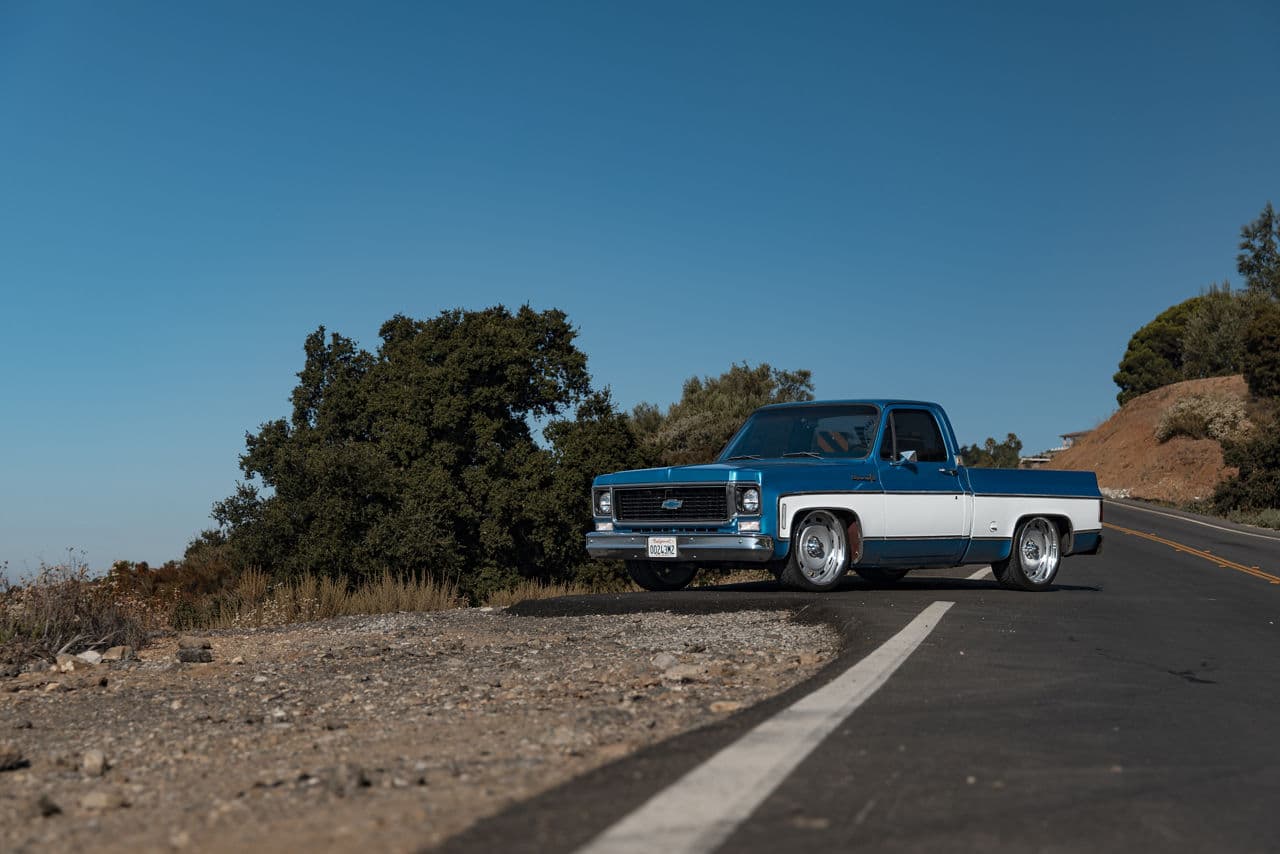 Front view of 1978 Chevrolet C10 Cheyenne with wheels