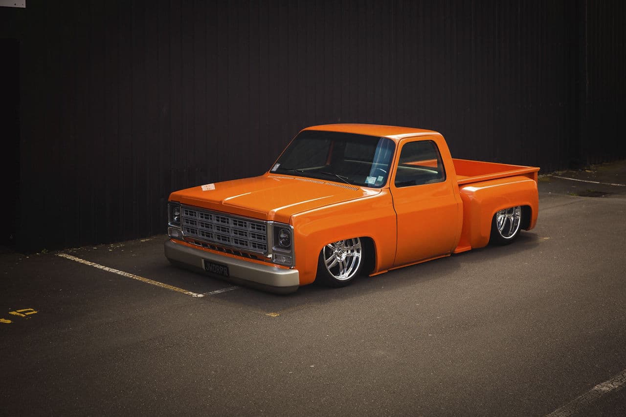 Front view of 1979 Chevrolet C10 with wheels