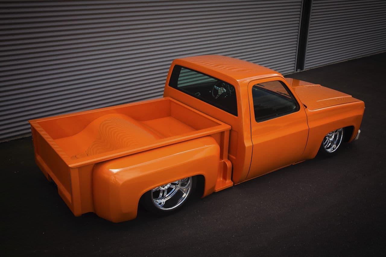 Interior of 1979 Chevrolet C10 with wheels