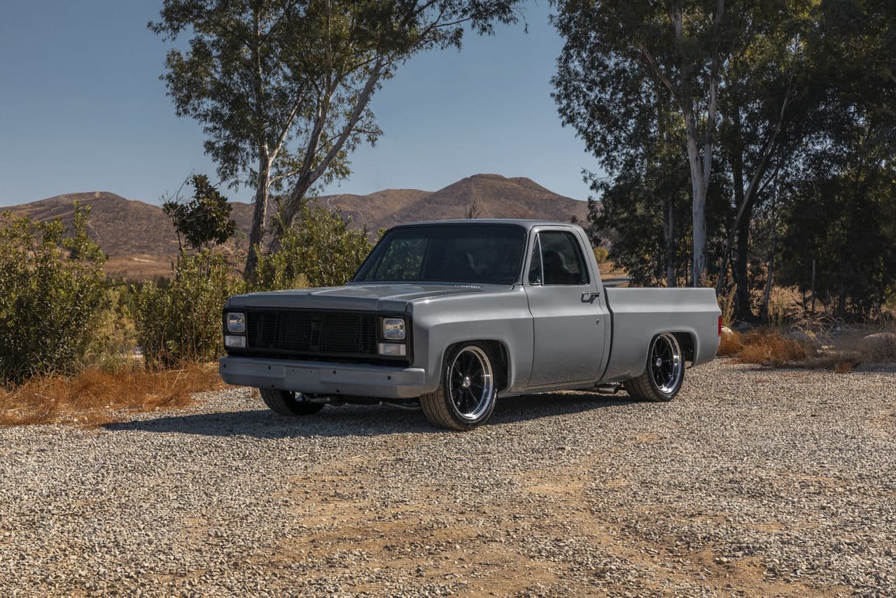 Interior of 1980 Chevrolet C10 with wheels