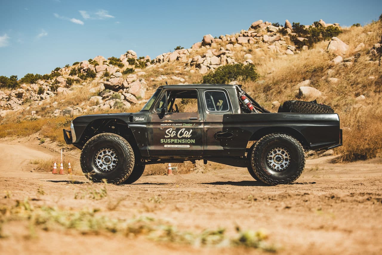 Rear view of 1980 Ford F100 with wheels