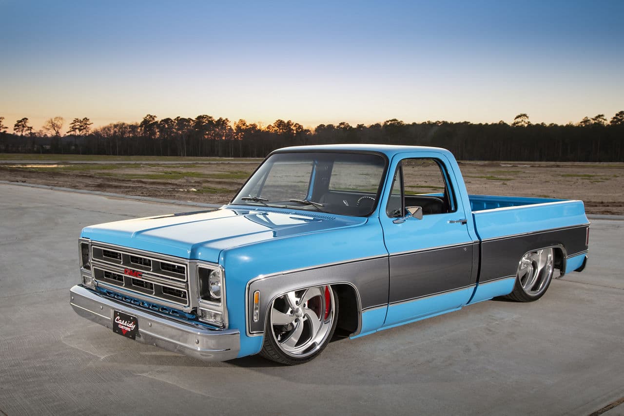 Detail view of 1980 GMC C15 with wheels