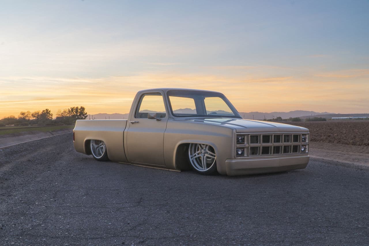 Front view of 1981 Chevrolet C10 with wheels