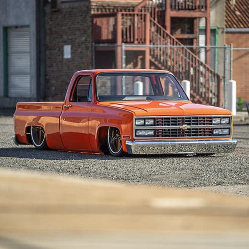 Interior of 1981 Chevrolet C10 with wheels