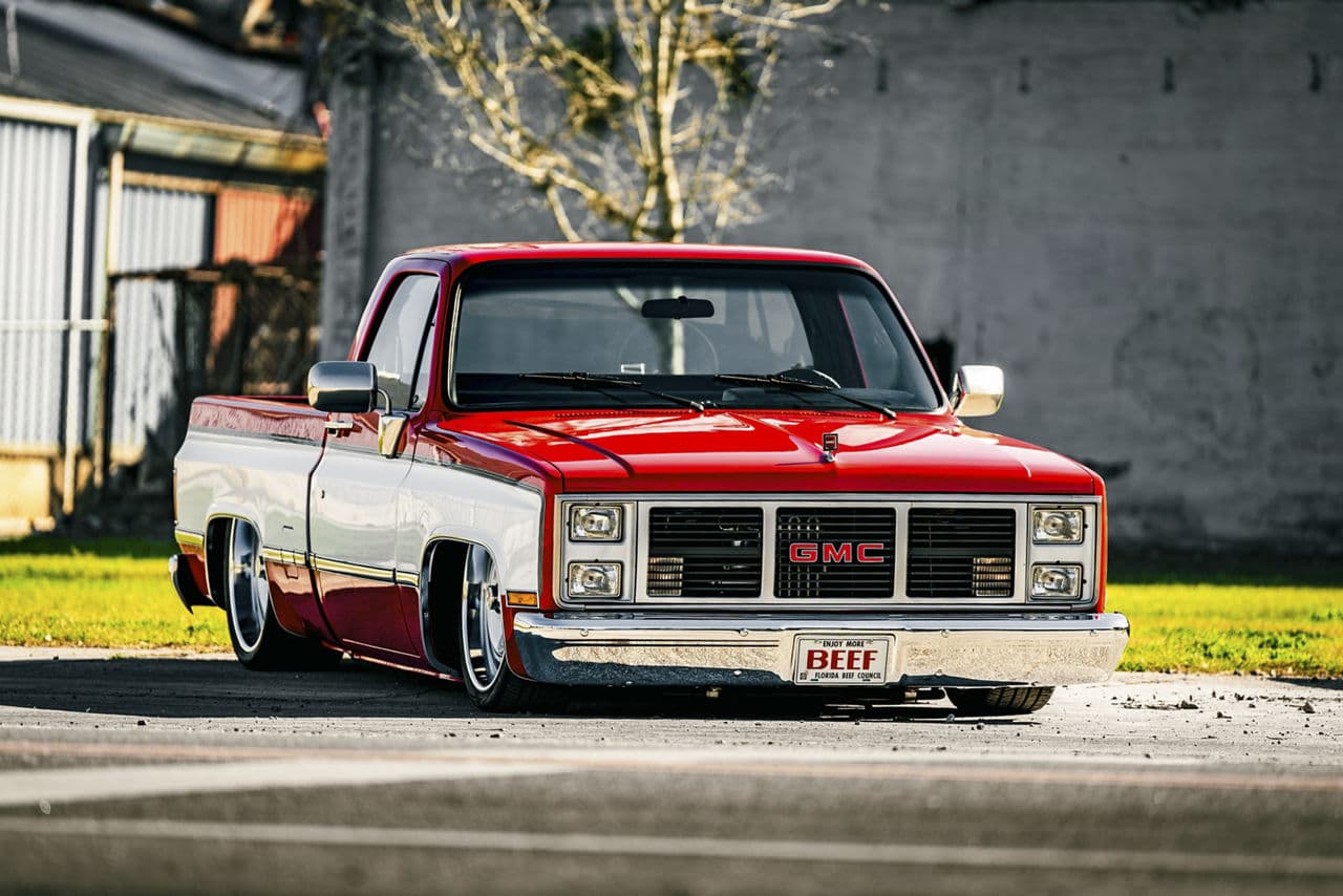 Side profile of 1981 Chevrolet C10 with wheels