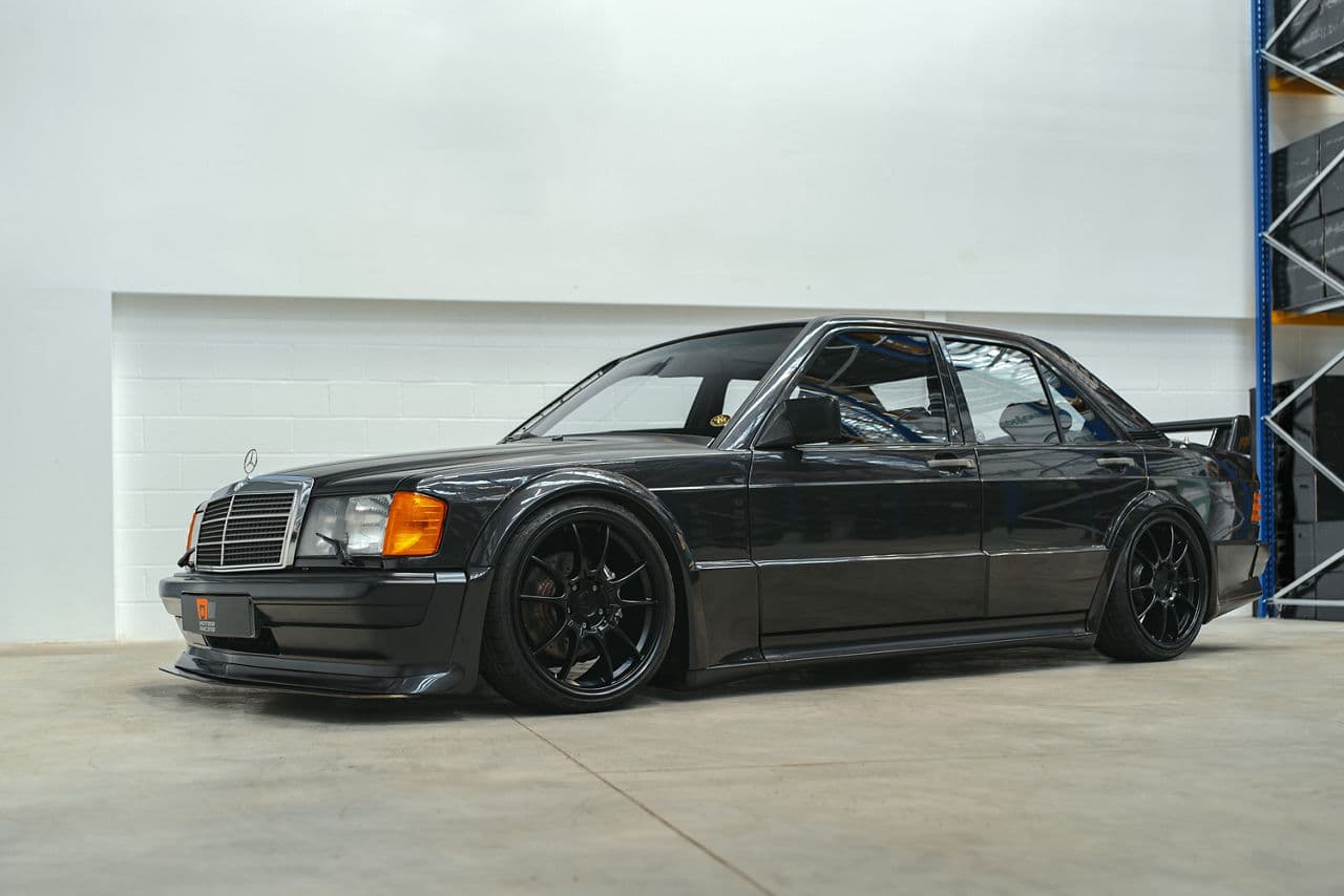 Front view of 1986 Mercedes-Benz 190e with wheels