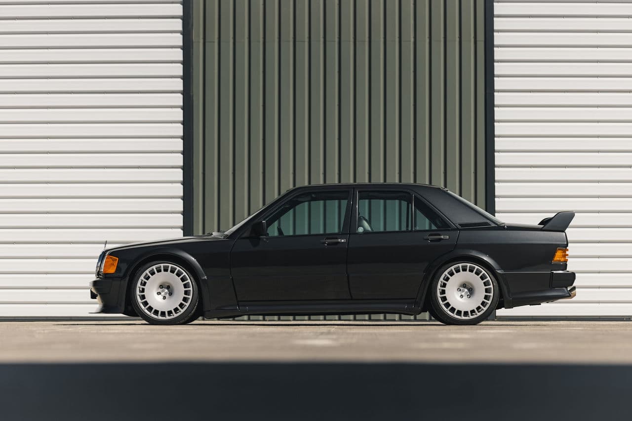 Rear view of 1986 Mercedes-Benz 190e with wheels
