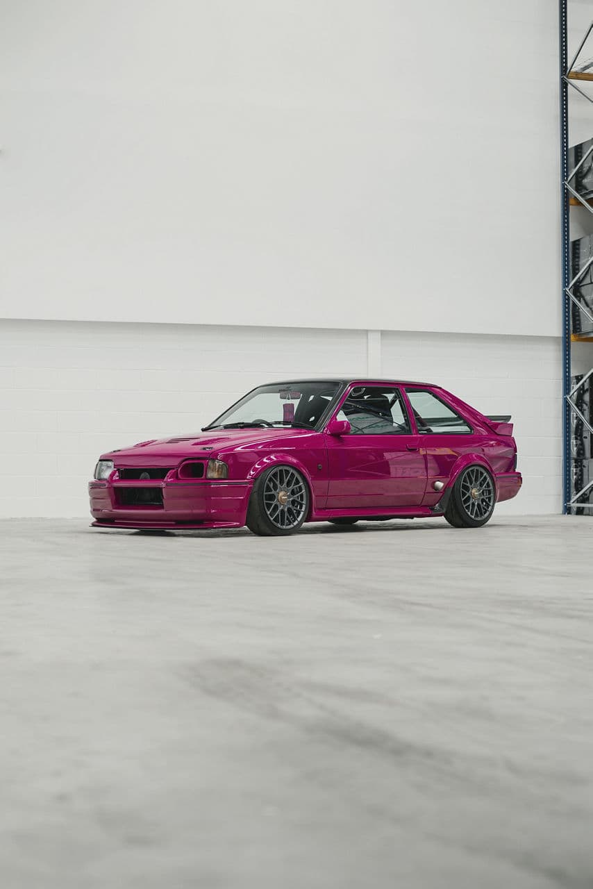Interior of 1990 Ford Escort with wheels