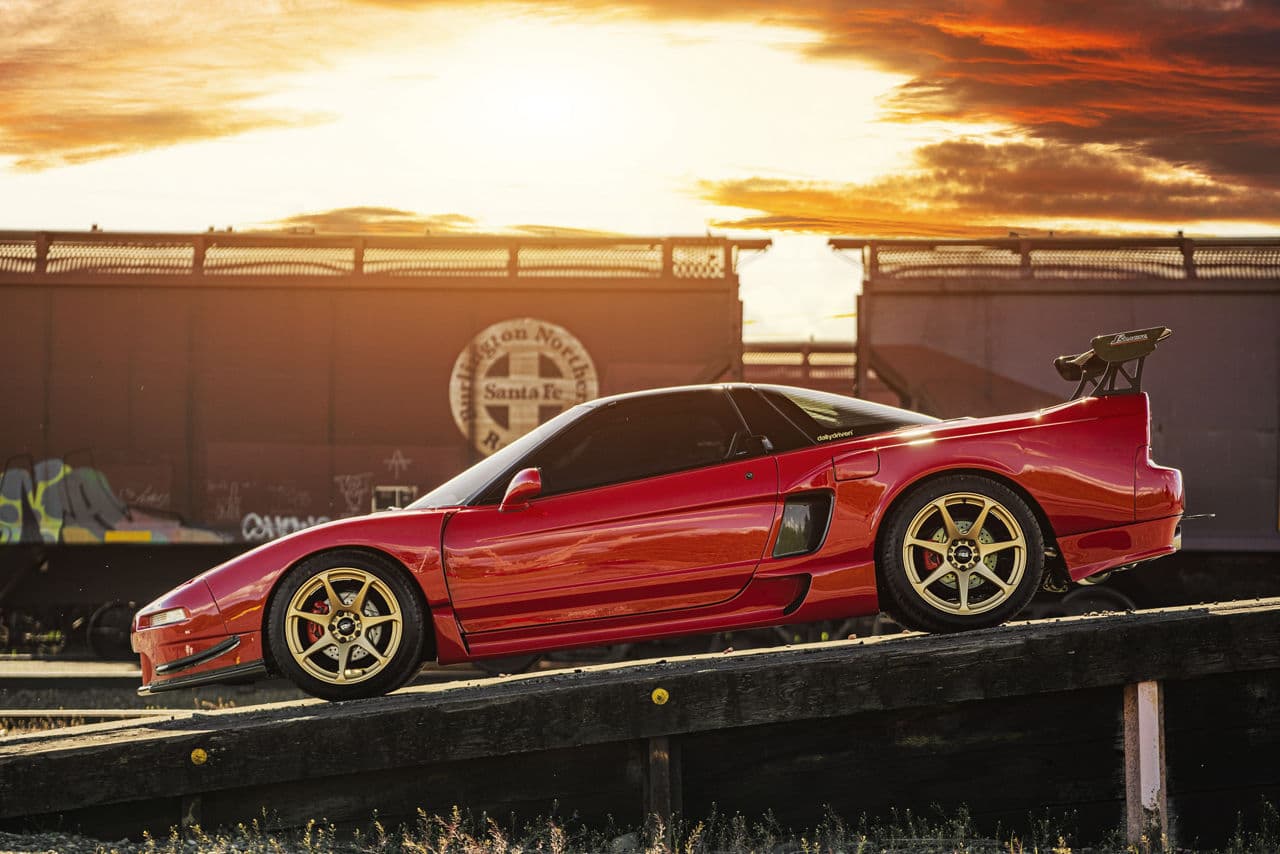 Interior of 1990 Honda NSX with wheels