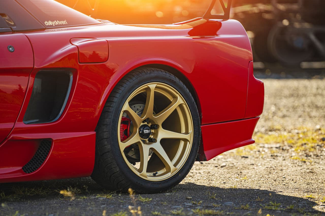 Detail view of 1990 Honda NSX with wheels