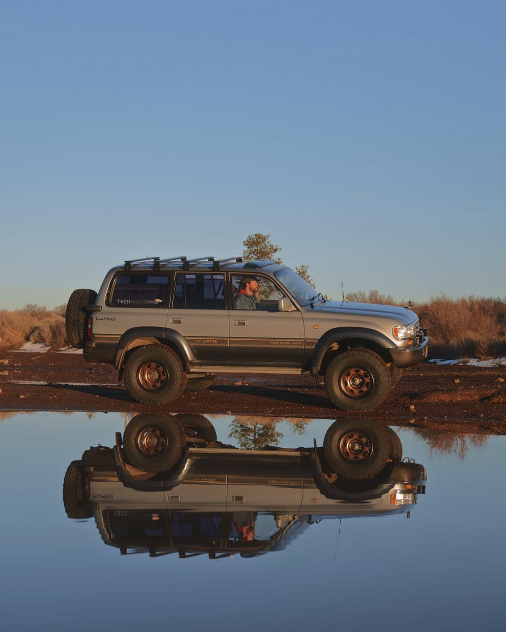 Detail view of 1990 Toyota Land Cruiser with truck suv wheels
