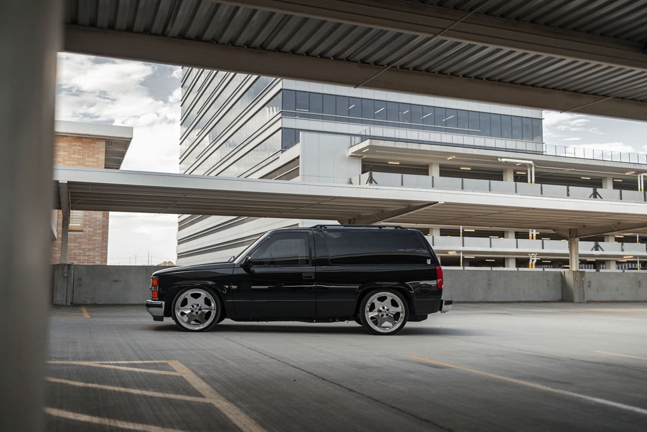 Detail view of 1992 Chevrolet Tahoe with wheels