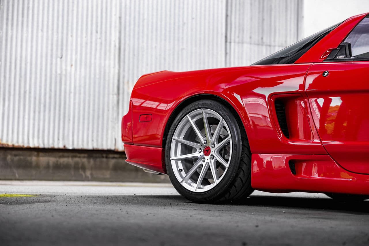Side profile of 1993 Acura NSX with wheels