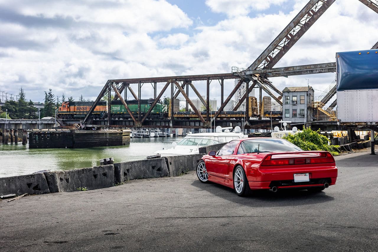 Interior of 1993 Acura NSX with wheels