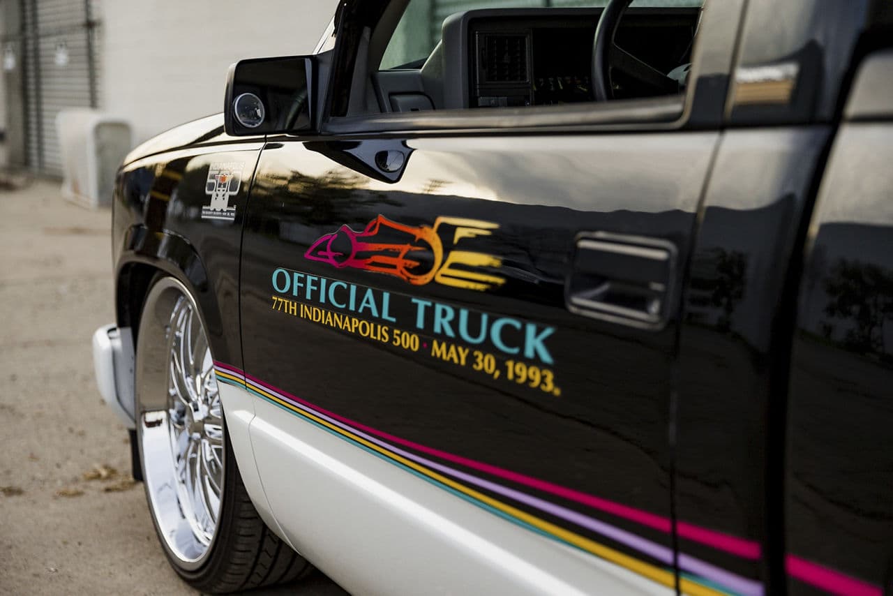 Side profile of 1993 Chevrolet C1500 with wheels
