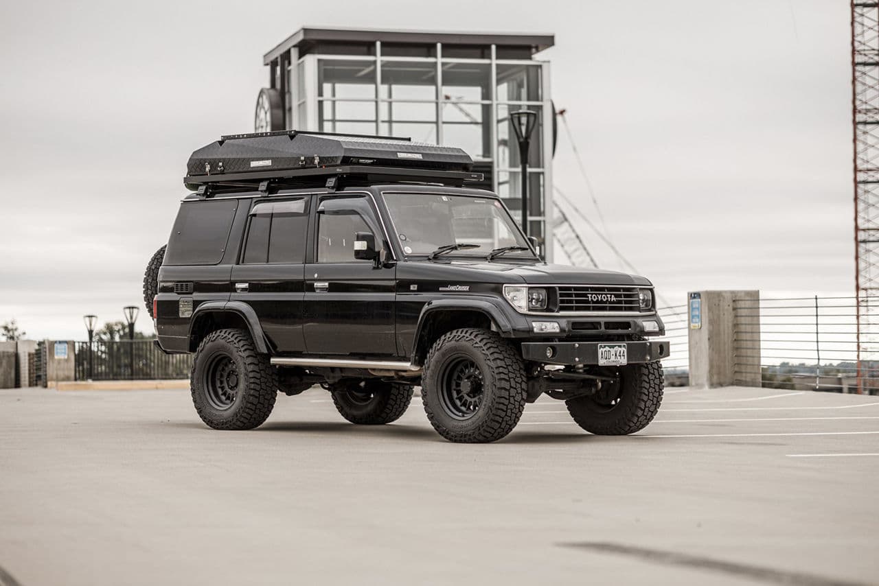 Front view of 1993 Toyota Land Cruiser with truck suv wheels